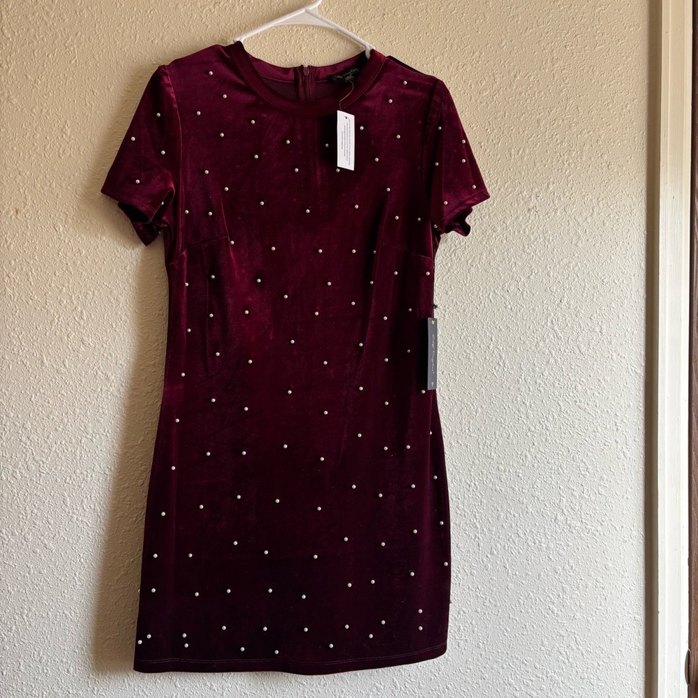 City Triangles Chic Studded Mini Dress